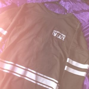 Olive Green shirt that say BREAKING NEWS IM LAZY☺️